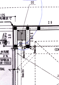 リビング内の壁