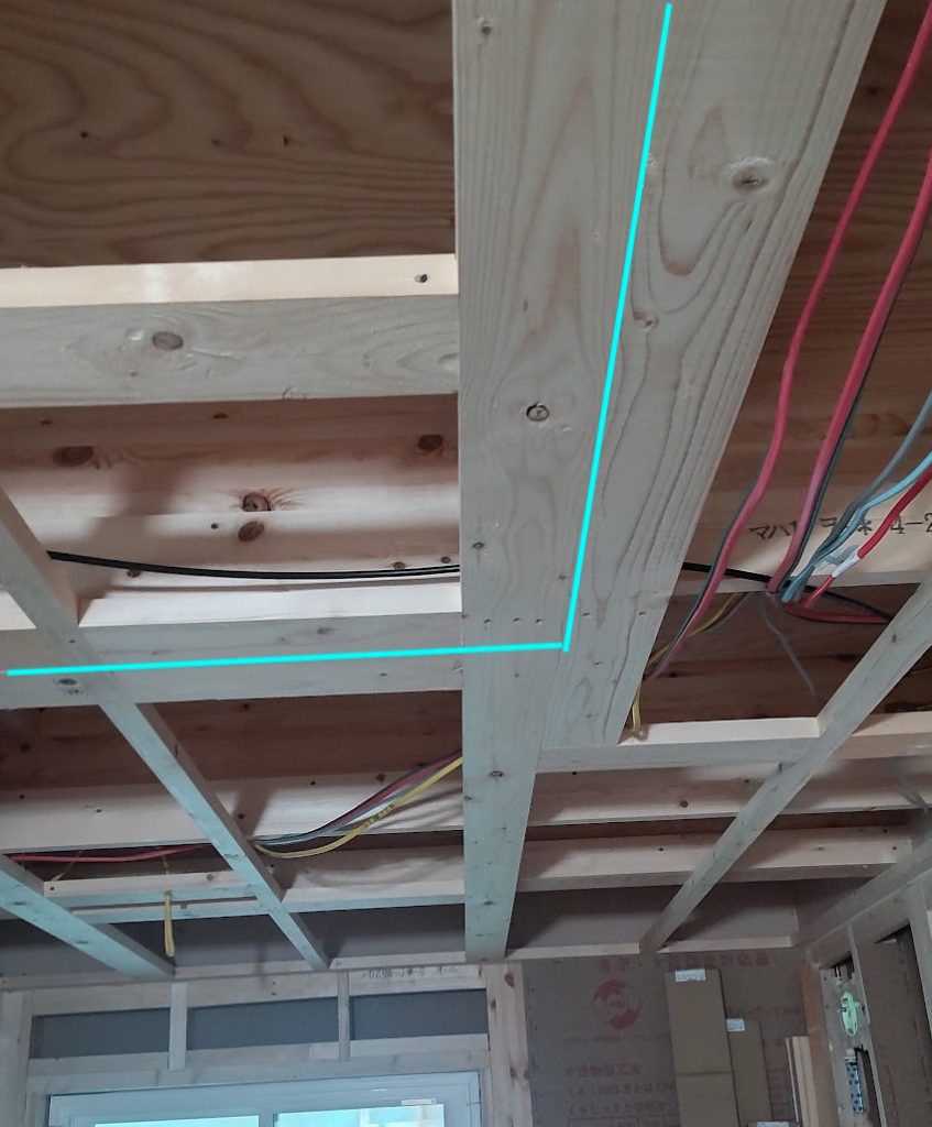 天井下地（将来間仕切り）