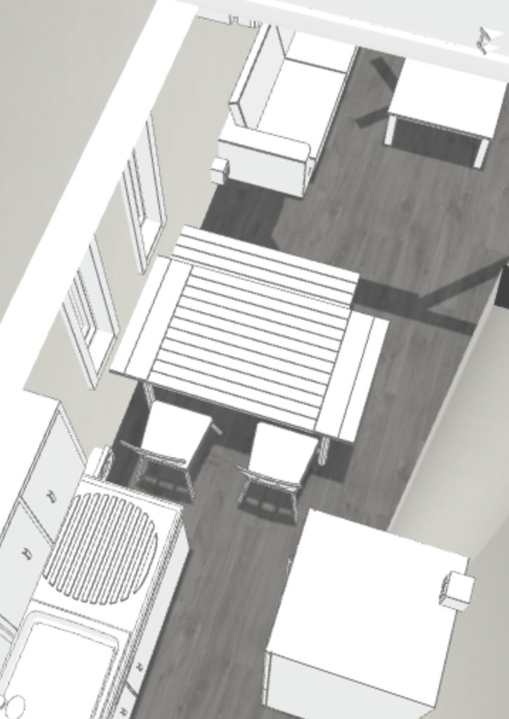 ダイニングテーブル横1