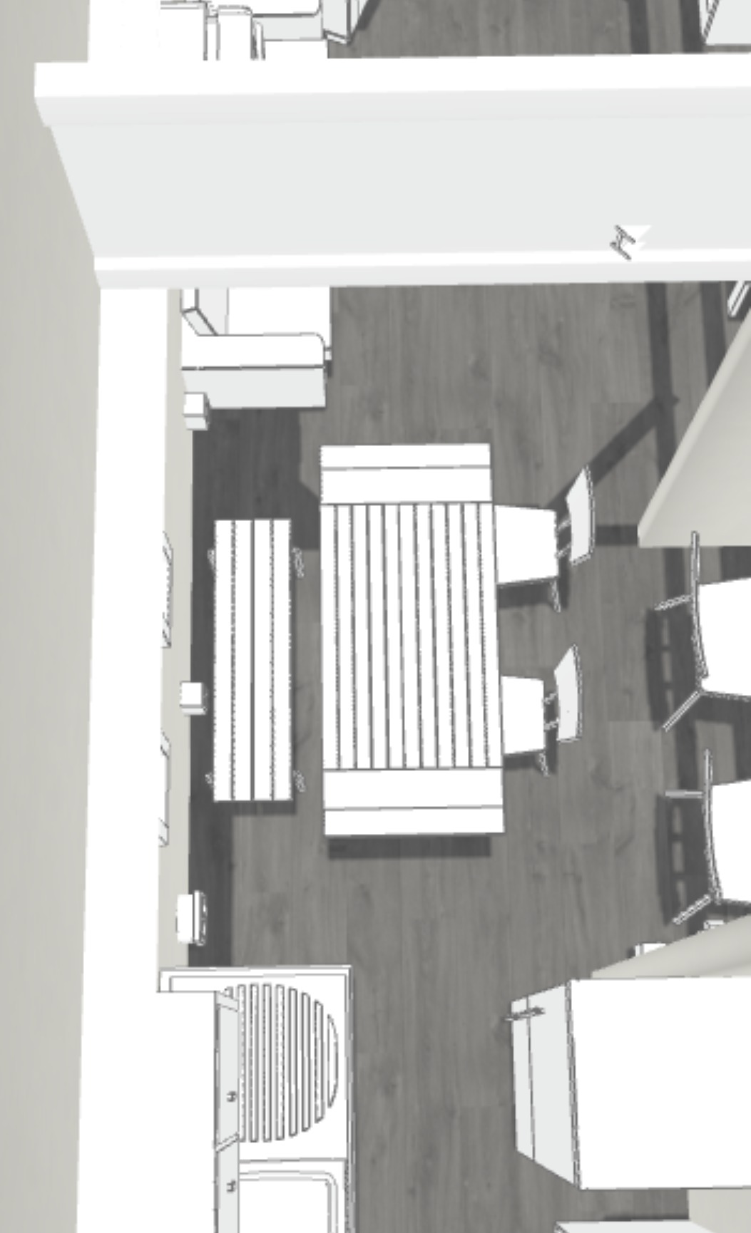 ダイニングテーブル縦1