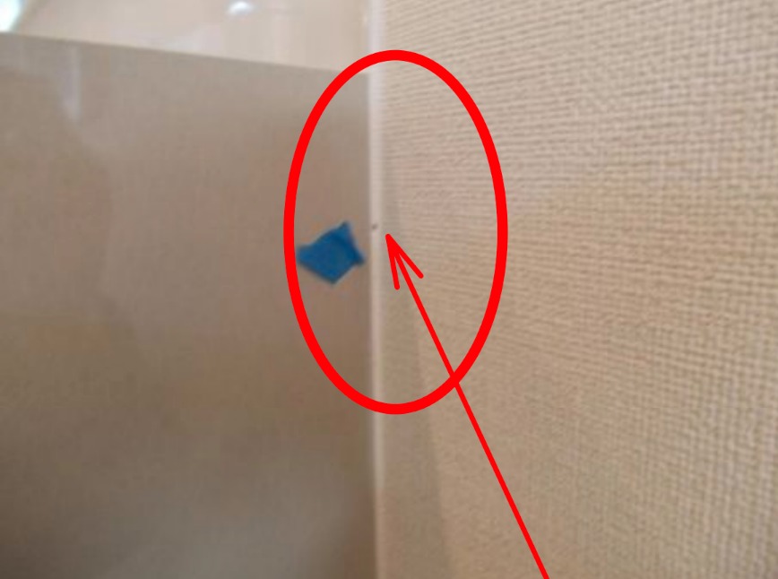 洗面コーキング穴